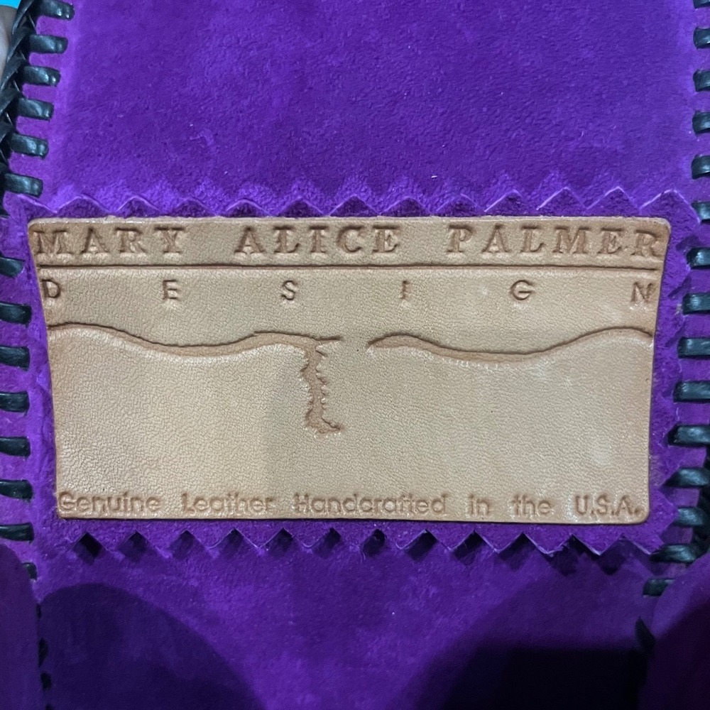 Mary Alice Palmer Leather Crossbody Bag Tooled Floral Handcrafted USA - Picture 5 of 7